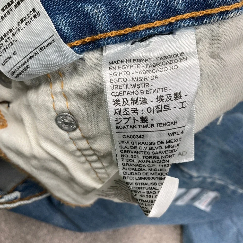 Levis 550 Jeans Mens 48W 27L Blue Relaxed Fit Stretch Denim‎ Striaght Leg High